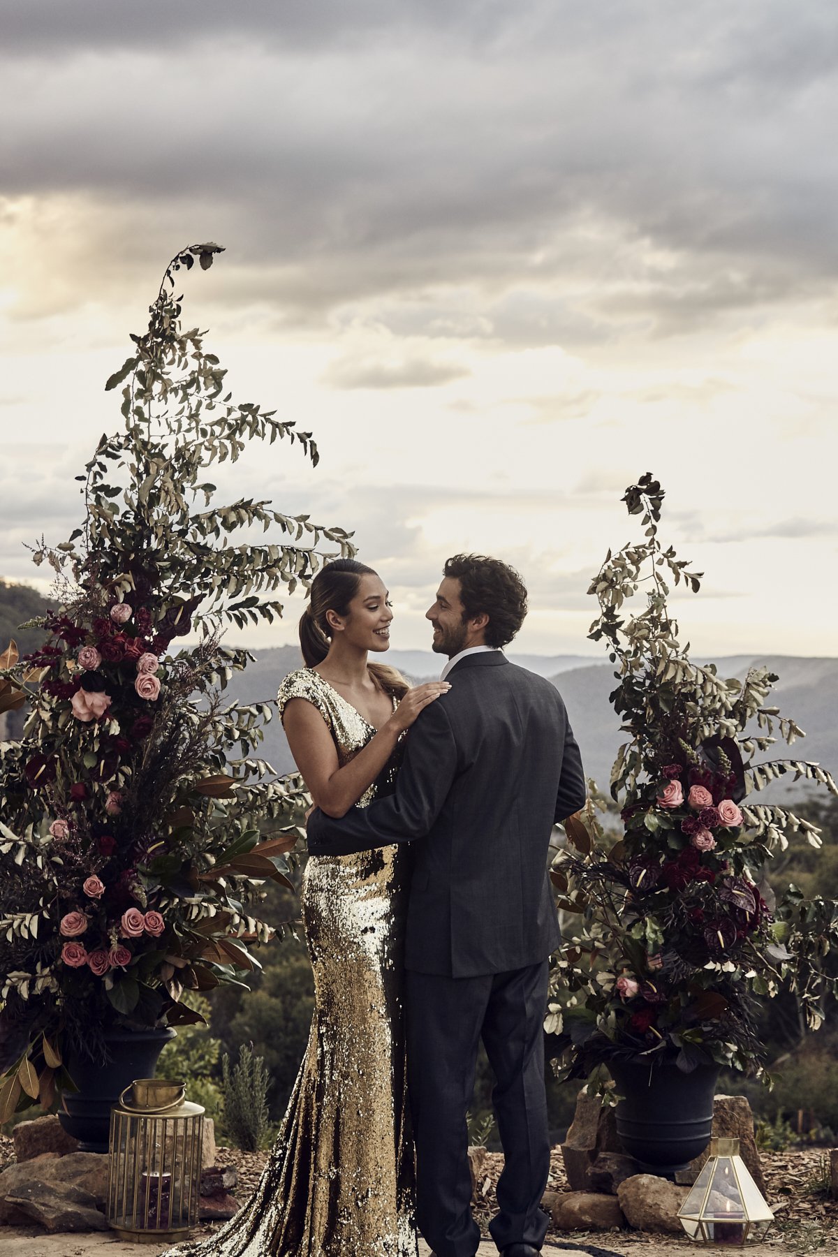 Natural, textural, sustainable wedding stying Blue Mountains